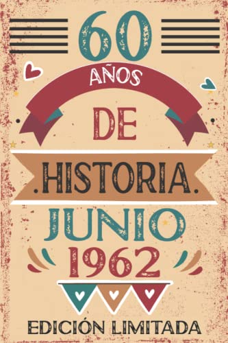 60 Años De Historia Junio 1962: 60 años. Libro de visitas, cuaderno, 110 páginas de...