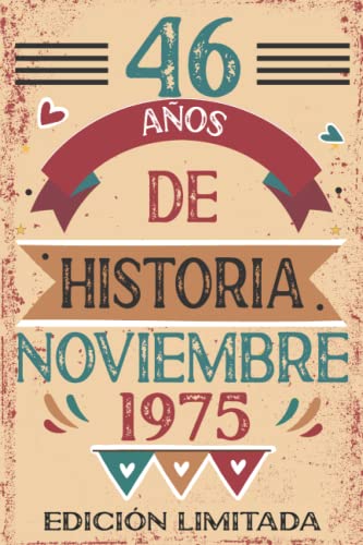 46 Años De Historia Noviembre 1975: 46 años. Libro de visitas, cuaderno, 110 páginas de...
