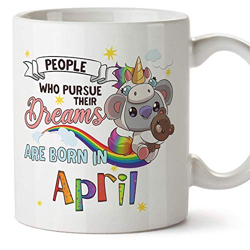 MUGFFINS Taza - Cumpleaños Koala Abril (en inglés)