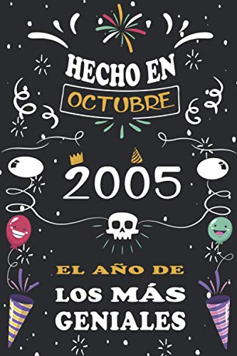 Hecho En Octubre 2005 El Año De Los Más Geniales: 15 años. Libro de visitas, cuaderno, 110...