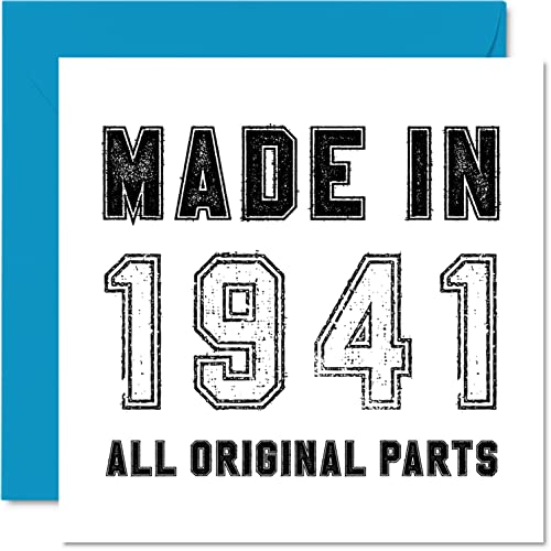 Tarjeta de cumpleaños número 84 para hombres y mujeres, hecha en 1941, todas las piezas...