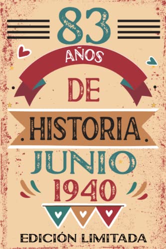83 Años De Historia Junio 1940: Libro de visitas, cuaderno, 110 páginas de felicitaciones, idea de...