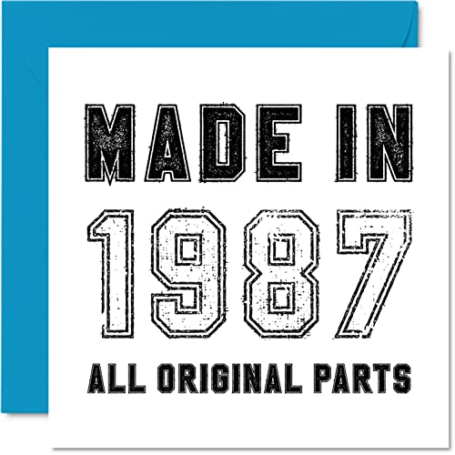 Tarjeta de cumpleaños número 37 para hombres y mujeres, hecha en 1987, todas las piezas...