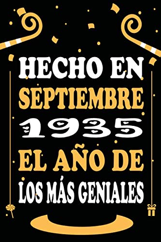 Hecho En Septiembre 1935 El Año De Los Más Geniales: Libro de visitas, cuaderno 110 páginas de...