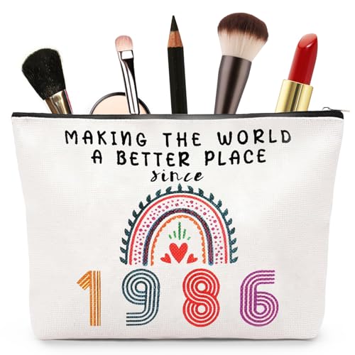 Aucuu Neceser Mujer, Bolsa de Maquillaje para Cumpleaños, 1986 Bolsa de Maquillaje Mujer, Creativa...