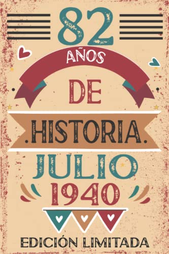 82 Años De Historia Julio 1940: 82 años. Libro de visitas, cuaderno, 110 páginas de...