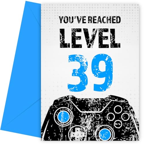 Tarjeta de cumpleaños número 39 para niño, tarjeta de cumpleaños para hijo, bisnieto, sobrino o...