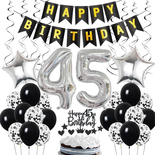 Decoración de 45 cumpleaños, Deco de cumpleaños 45 años hombres, Deco de 45 cumpleaños hombre,...