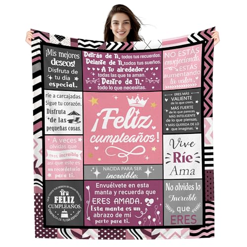 Amorea Regalo de cumpleaños Mantas para Mujeres y Niñas Ideas de Mantas de Feliz Cumpleaños para...