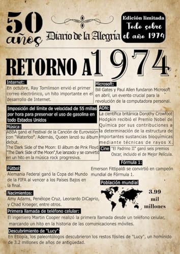 Libro de Oro: Celebrando 50 Años en 1974 - Un Viaje por las Páginas de la Vida: 120 Páginas en...