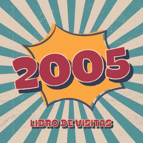 2005 Libros de Visitas: Libro de visitas para fiestas de cumpleaños de estilo retro para que la...