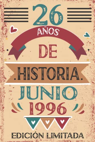 26 Años De Historia Junio 1996: 26 años. Libro de visitas, cuaderno, 110 páginas de...