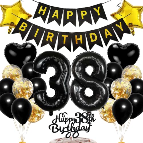 Ouceanwin Globos 38 Cumpleaños Hombre, Decoración Cumpleaños 38 años Mujer, Decoración de...