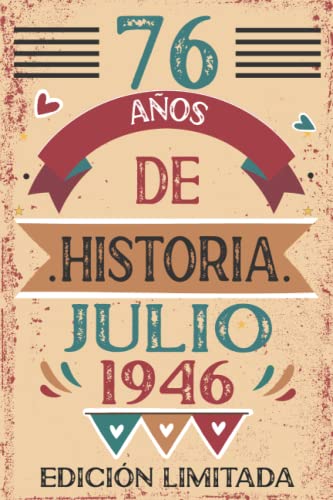76 Años De Historia Julio 1946: 76 años. Libro de visitas, cuaderno, 110 páginas de...