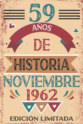 59 Años De Historia Noviembre 1962: 59 años. Libro de visitas, cuaderno, 110 páginas de...