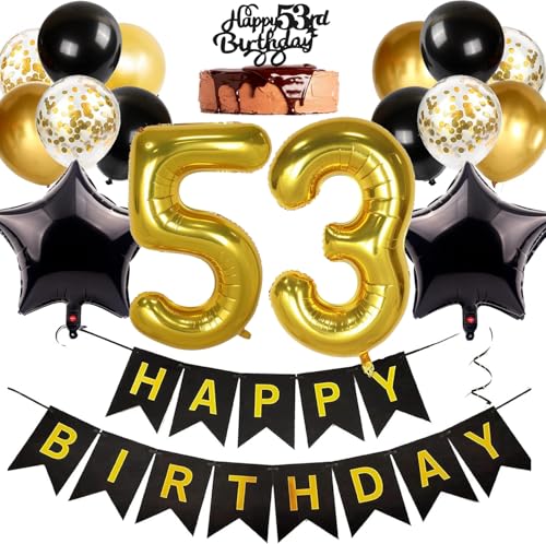 Ouceanwin Globos 53 Cumpleaños Hombre, Decoración Cumpleaños 53 años Mujer, Decoración de...