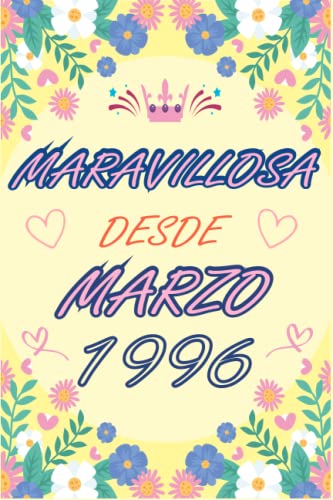 CUADERNO, MARAVILLOSA DESDE MARZO 1996: Regalo de 27 cumpleaños para mujeres y hombres, ideas de 27...