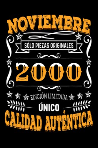 CUADERNO, NOVIEMBRE 2000, 22 Años Siendo Genial: Regalo de 22 cumpleaños para mujeres y hombres,...