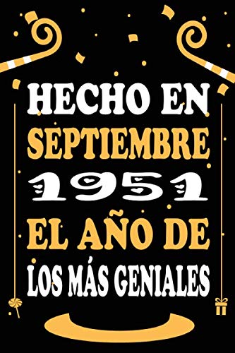 Hecho En Septiembre 1951 El Año De Los Más Geniales: Libro de visitas, cuaderno 110 páginas de...