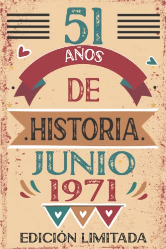 51 Años De Historia Junio 1971: 51 años. Libro de visitas, cuaderno, 110 páginas de...