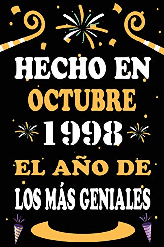 Hecho En Octubre 1998 El Año De Los Más Geniales: 22 años. Libro de visitas, cuaderno, 110...