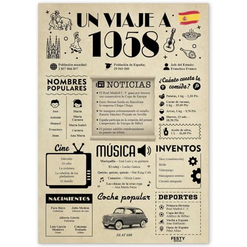 FestySpark Regalo 67 Cumpleaños Mujer - Regalos Originales 67 años Hombre - Tarjeta 67...