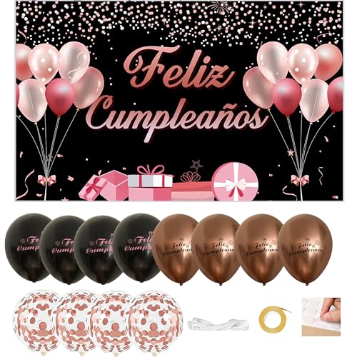 IM® Cartel Feliz Cumpleaños| Pancarta Feliz Cumpleaños en Español medidas 110x180cm Poliester +...