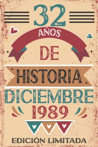 32 Años De Historia Diciembre 1989: 32 años. Libro de visitas, cuaderno, 110 páginas de...