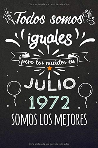 Todos Somos Iguales Pero Los Nacidos En Julio 1972 Somos Los Mejores: Regalos de Cumpleaños,...