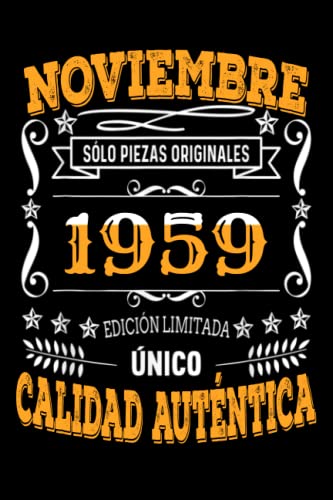 CUADERNO, NOVIEMBRE 1959, 63 Años Siendo Genial: Regalo de 63 cumpleaños para mujeres y hombres,...