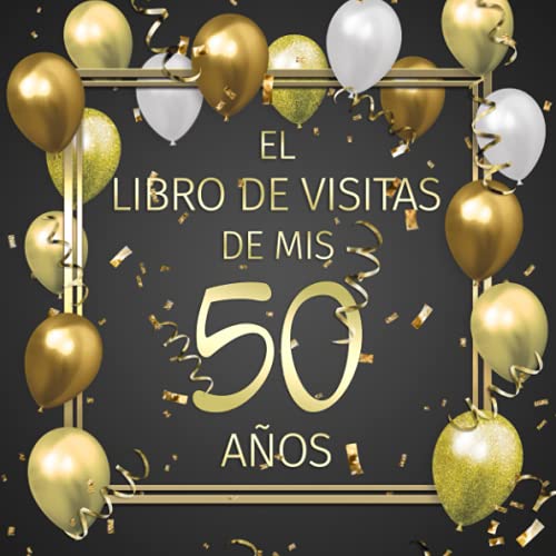 Feliz 50 Cumpleaños Libro de Visitas: Libro de Firmas Evento Fiesta Oro  Rosa I Encuadernación de Diamantes Negros y Dorados I Deseos por Escritos  de