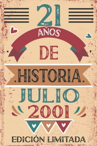 21 Años De Historia Julio 2001: 21 años. Libro de visitas, cuaderno, 110 páginas de...