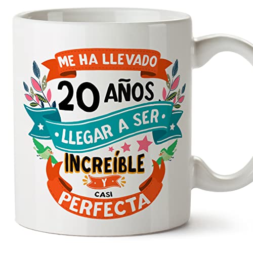MUGFFINS Tazas 20 Cumpleaños - En Español - Me ha llevado 20 años llegar a ser increíble - 11 oz...
