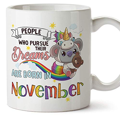 MUGFFINS Taza - Cumpleaños Koala Noviembre (en inglés)
