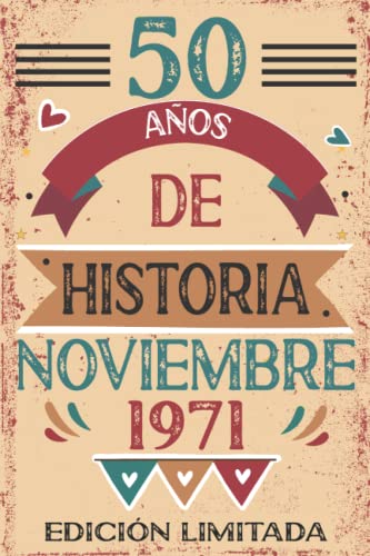50 Años De Historia Noviembre 1971: 50 años. Libro de visitas, cuaderno, 110 páginas de...