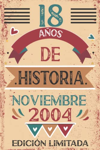 18 Años De Historia Noviembre 2004: Libro de visitas, cuaderno, 110 páginas de felicitaciones,...