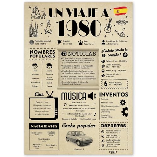 FestySpark Regalo 46 Cumpleaños Mujer - Regalos Originales 46 años Hombre - Tarjeta 46...