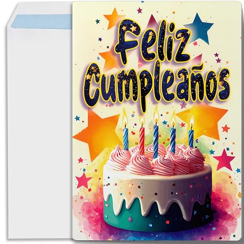 Cheerset Tarjeta Felicitación Cumpleaños 31x22 cm Tarjeta postal Feliz Cumpleaños regalo original...