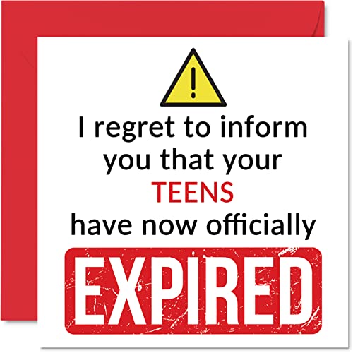 Divertidas tarjetas de cumpleaños número 20 para hombres y mujeres, tus adolescentes han expirado,...