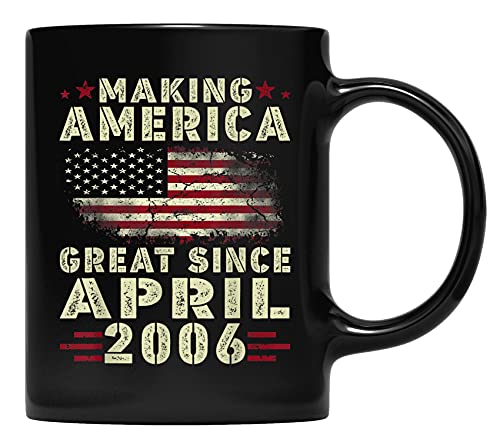 Haciendo un gran divertido América desde abril de 2006 14.a taza de café de cumpleaños para padre y madre, abuelo, abuela y amigos regalos