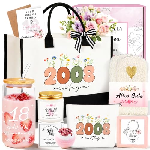TUZELIYA 18 cumpleaños niña 8 piezas regalo de cumpleaños para mujeres con bolsa de la compra de...
