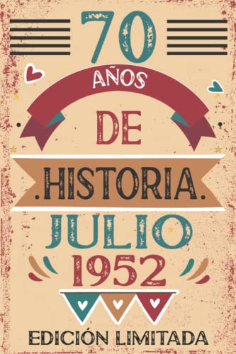 70 Años De Historia Julio 1952: 70 años. Libro de visitas, cuaderno, 110 páginas de...