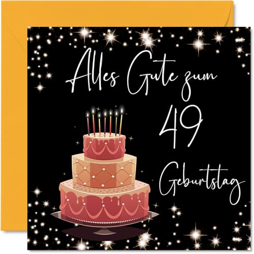 49. Tarjeta de cumpleaños para mujer, elegante, elegante, tarjetas de felicitación de cumpleaños...