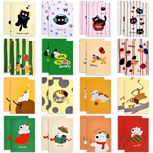 48 Blocs de notas de bolsillo (8.5 x 12cm),mini cuadernos de dibujos animados,blocs de notas...