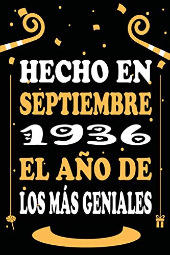 Hecho En Septiembre 1936 El Año De Los Más Geniales: Libro de visitas, cuaderno 110 páginas de...