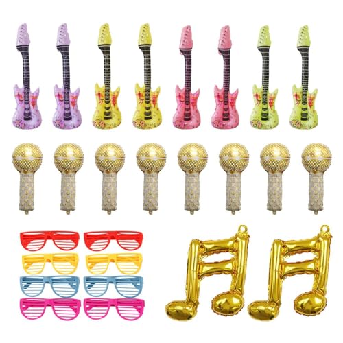 GTYHH 26 Piezas De Accesorios Musicales, Accesorios para Fotografías De Fiesta De Cumpleaños,...