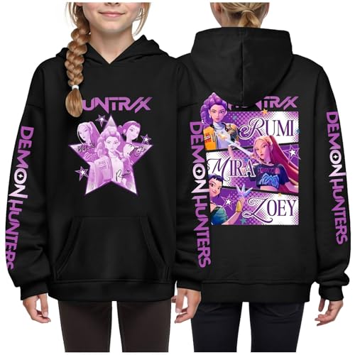 Genérico Sudadera con Capucha KPOP para niñas, Moda Anime con Estampada de Demon música Hunters...