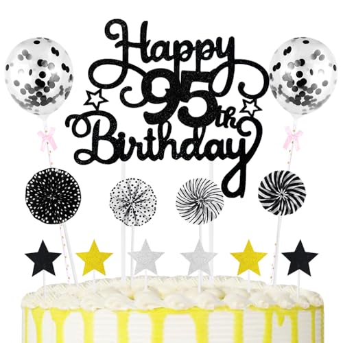Decoración para tartas de cumpleaños número 95, decoración para tartas de cumpleaños número...