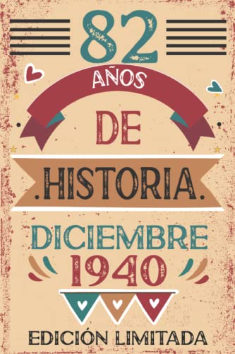 82 Años De Historia Diciembre 1940: Libro de visitas, cuaderno, 110 páginas de felicitaciones,...