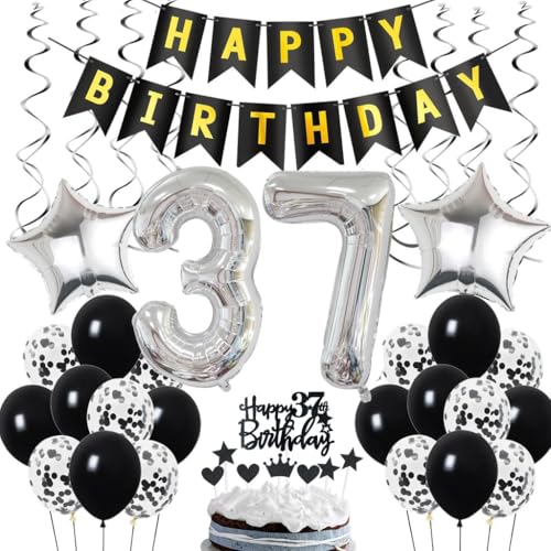 Decoración de 37 cumpleaños, Deco de cumpleaños 37 años hombres, Deco de 37 cumpleaños hombre,...